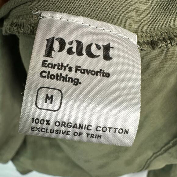 Pact Womens size Medium Organic Cotton V Neck Long Sleeve Top Camo Shirt - Picture 8 of 9